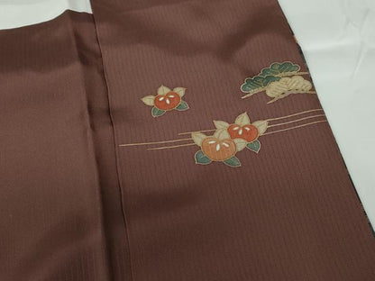 平和屋着物■訪問着 駒刺繍 花鳥文 金彩 正絹 逸品 DABC9414qa
