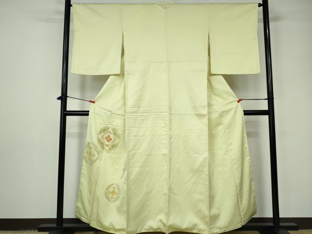 平和屋着物■中国三大刺繍　相良刺繍　総刺繍　色留訪問着　花丸文　正絹　逸品　DABC9420qa