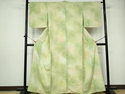 平和屋着物■上質な小紋 芝青海波地紋 暈し染め 正絹 逸品 DABC9423qa