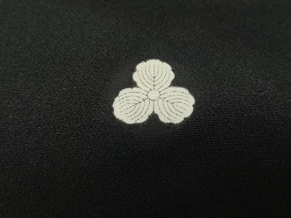 平和屋着物■豪華黒留袖　駒刺繍　渡橋花文　金彩　正絹　逸品　DABC9427qa