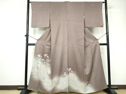 平和屋着物■豪華色留袖　刺繍　立波松文　暈し染め　正絹　逸品　DABC9428qa