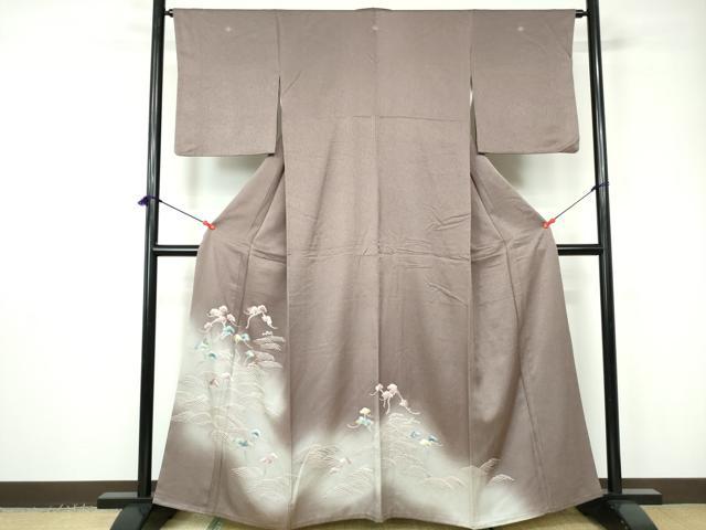平和屋着物■豪華色留袖　刺繍　立波松文　暈し染め　正絹　逸品　DABC9428qa