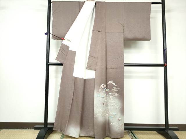 平和屋着物■豪華色留袖　刺繍　立波松文　暈し染め　正絹　逸品　DABC9428qa