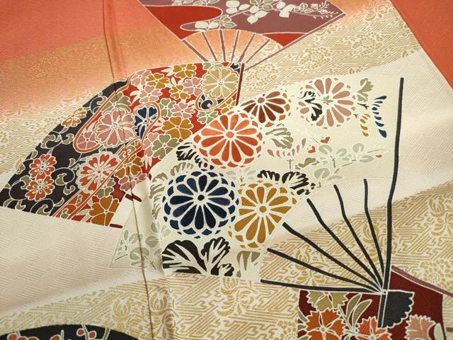 平和屋着物■訪問着　手描き　楓　金彩　正絹　逸品　BAAQ0380ct 平和屋 正絹 逸品 : 訪問着・付下げ DABC9673qp