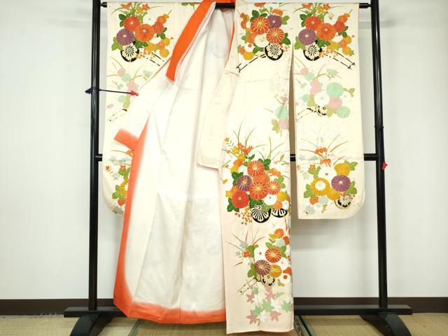 平和屋着物■豪華振袖　駒刺繍　花車　金彩　正絹　逸品　DABC9442qa