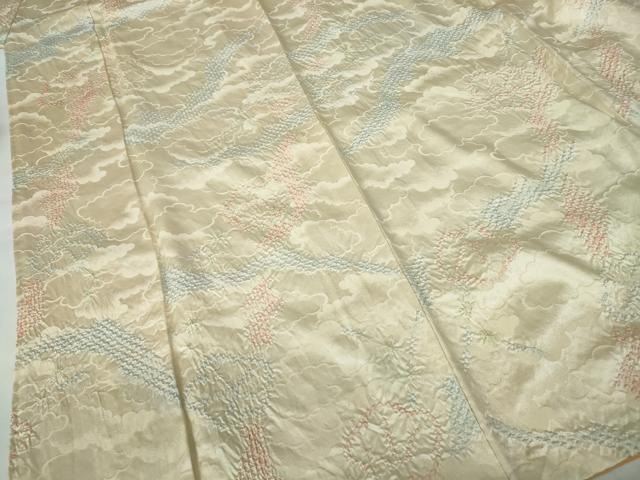 平和屋着物■上質な小紋 絞り 道長重ね雲文 正絹 逸品 DABC9450qa