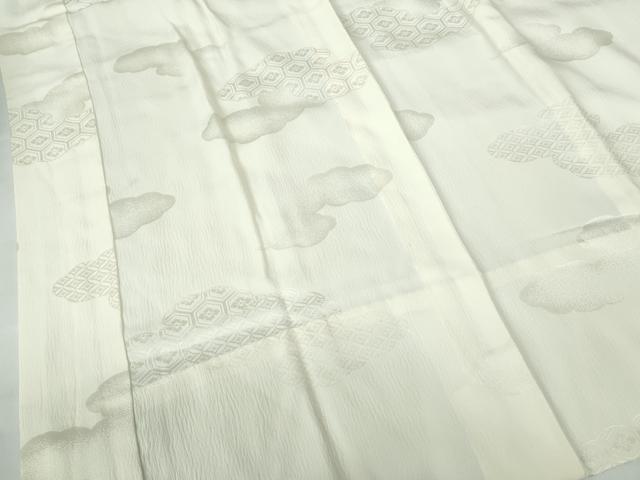 平和屋着物■長襦袢 無双仕立て 重ね雲亀甲花地紋 正絹 逸品 DABC9454qa
