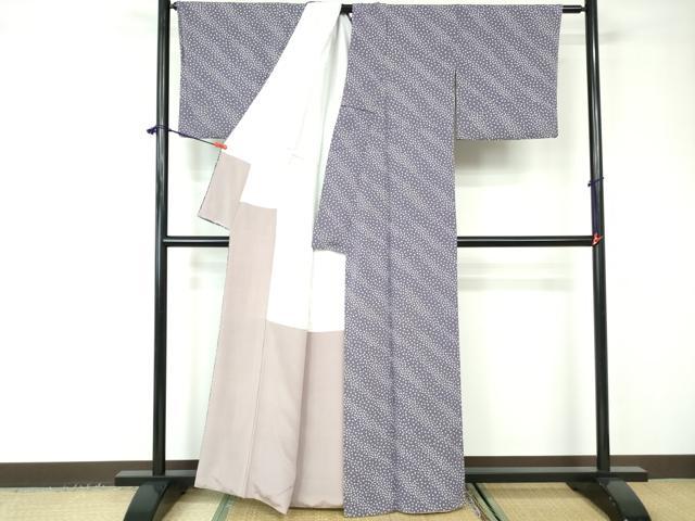 平和屋着物■上質な小紋 舞桜文 正絹 逸品 DABC9455qa