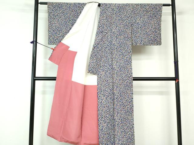 平和屋着物■上質な小紋 独楽尽くし 正絹 逸品 DABC9463qa
