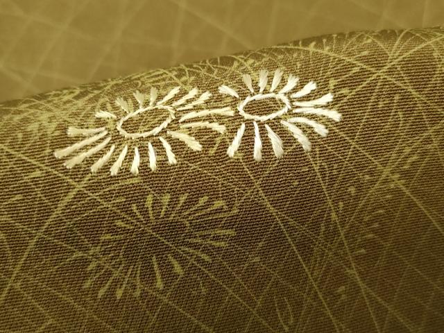 平和屋着物■豪華色留袖 刺繍 草花文 正絹 逸品 DABC9467qa