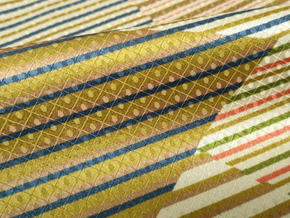 平和屋着物■上質な小紋 切嵌横段文 正絹 逸品 DABC9489qa