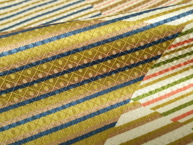 平和屋着物■上質な小紋 切嵌横段文 正絹 逸品 DABC9489qa