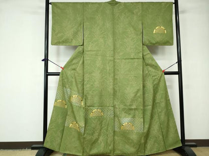 平和屋着物■訪問着 駒刺繍 草花文 金銀彩 正絹 逸品 DABC9504qa