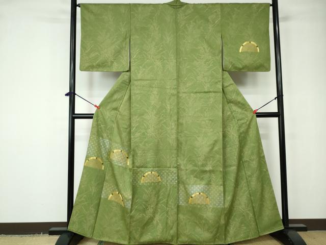 平和屋着物■訪問着 駒刺繍 草花文 金銀彩 正絹 逸品 DABC9504qa