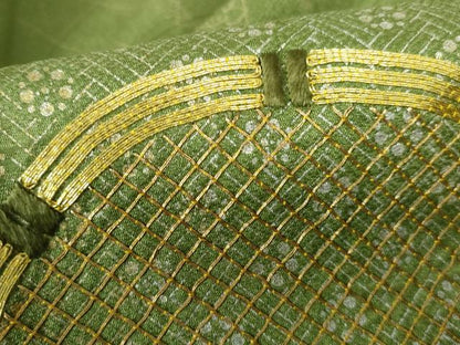 平和屋着物■訪問着 駒刺繍 草花文 金銀彩 正絹 逸品 DABC9504qa