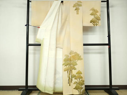 平和屋着物■訪問着 樹林文 暈し染め 正絹 逸品 DABC9506qa