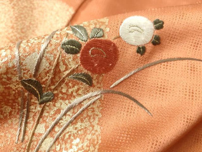 平和屋着物■訪問着 刺繍 重ね山花文 暈し染め 金彩 正絹 逸品 DABC9507qa
