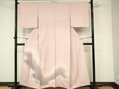 平和屋着物■訪問着　刺繍　地紋起こし　風景文　暈し染め　正絹　逸品　DABC9521qp