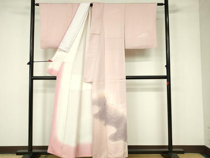 平和屋着物■訪問着　刺繍　地紋起こし　風景文　暈し染め　正絹　逸品　DABC9521qp