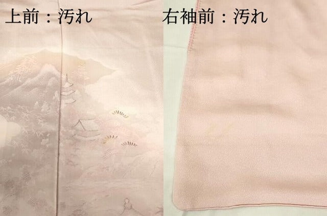 平和屋着物■訪問着　刺繍　地紋起こし　風景文　暈し染め　正絹　逸品　DABC9521qp