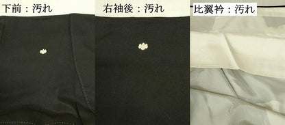 平和屋着物■豪華黒留袖　駒刺繍　飛鶴花文　金彩　正絹　逸品　DABC9535qp