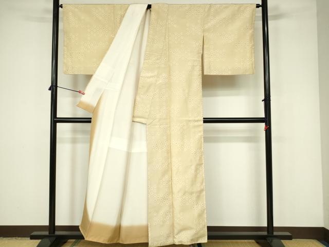 平和屋着物■上質な紬　舞花文　正絹　逸品　DABC9536qp