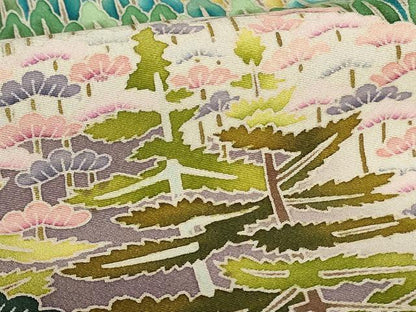 平和屋着物■豪華黒留袖　友禅　作家物　風景文　正絹　逸品　DABC9539qp