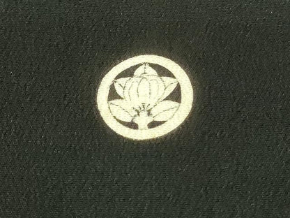 平和屋着物■豪華黒留袖　刺繍　尾長鳥文　金彩　正絹　逸品　DABC9540qp