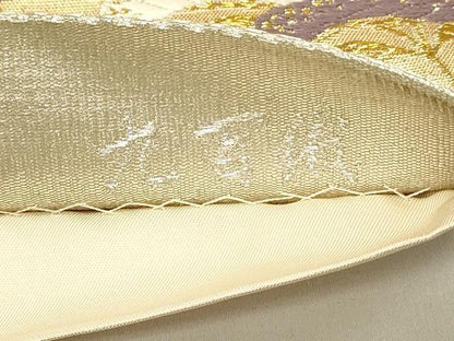 平和屋着物◎六通柄袋帯　唐織　雪輪花文　佐賀つづれ　九百錦　金銀糸　正絹　逸品　DABC9582qp
