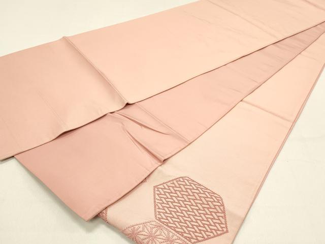 平和屋着物◎西陣　太鼓柄袋帯　総刺繍　吉祥文　正絹　逸品　DABC9603qp