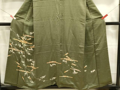 平和屋着物■訪問着 駒刺繍 エ霞扇面花文 金彩 鈴乃屋扱い 正絹 逸品 未使用 DABC9624qp