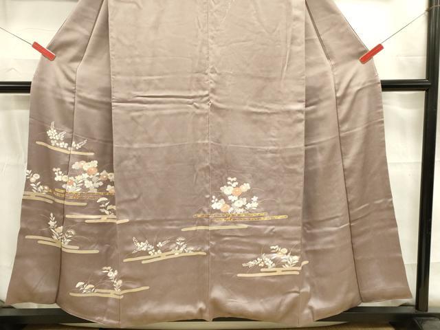 平和屋着物■訪問着 エ霞草花文 金彩 正絹 逸品 DABC9636qp