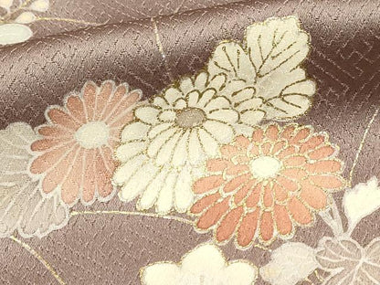 平和屋着物■訪問着 エ霞草花文 金彩 正絹 逸品 DABC9636qp