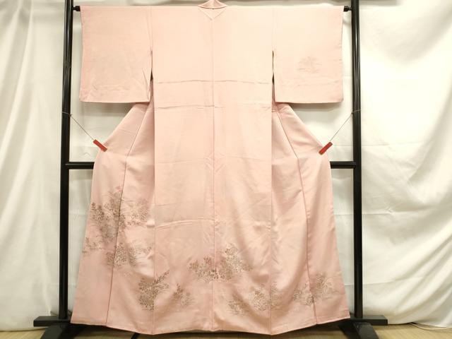 平和屋着物■訪問着 草花文 金彩 正絹 逸品 DABC9637qp