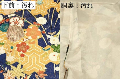 平和屋着物■訪問着 駒刺繍 毘沙門亀甲花文 金通し地 正絹 逸品 DABC9649qp