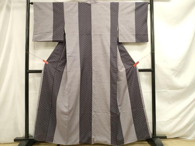 平和屋着物■上質な紬 絣文様 正絹 逸品 DABC9652qp