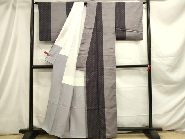 平和屋着物■上質な紬 絣文様 正絹 逸品 DABC9652qp