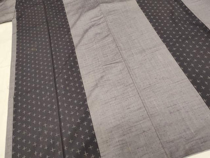平和屋着物■上質な紬 絣文様 正絹 逸品 DABC9652qp