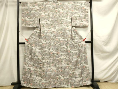 平和屋着物■上質な小紋 人物風景文 正絹 逸品 DABC9655qp