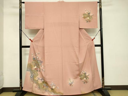平和屋着物■訪問着 几帳花文 金彩 正絹 逸品 DABC9660qp