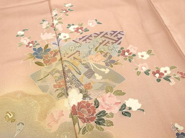 平和屋着物■訪問着 几帳花文 金彩 正絹 逸品 DABC9660qp