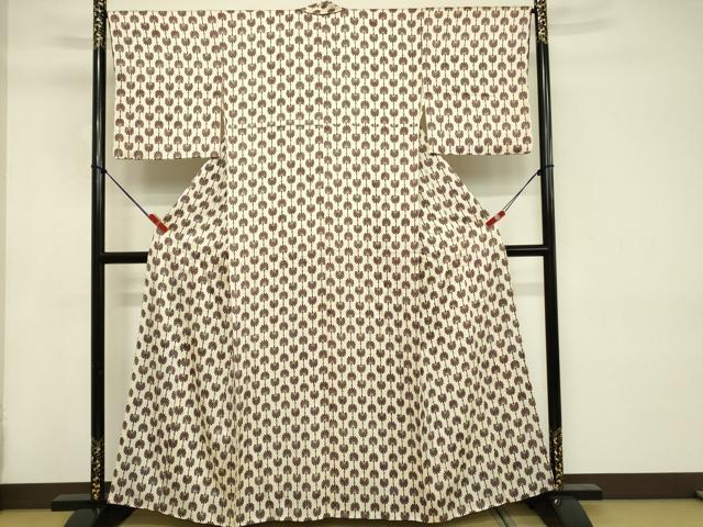平和屋着物■上質な小紋 抽象文様 正絹 逸品 DABC9666qp
