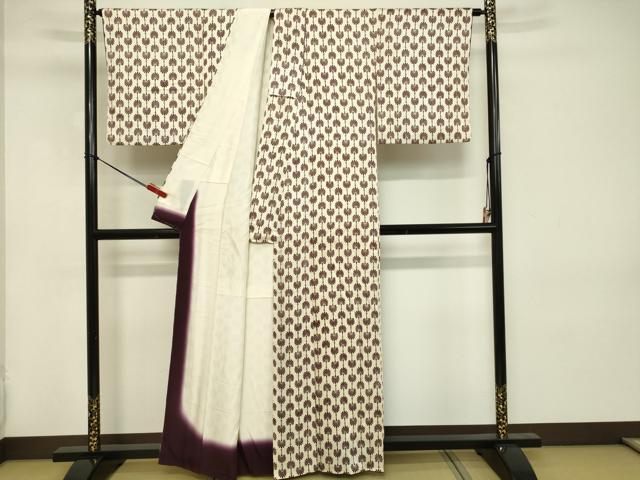 平和屋着物■上質な小紋 抽象文様 正絹 逸品 DABC9666qp