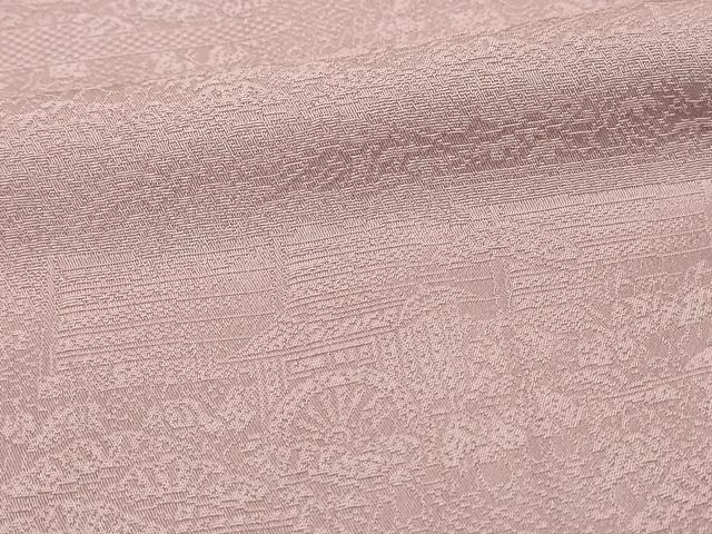 平和屋着物■上質な色無地 風景花地紋 紅藤色 正絹 逸品 DABC9688qp