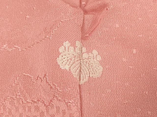 平和屋着物■上質な色無地 霞地紋 薄紅色 正絹 逸品 DABC9689qp