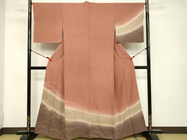 平和屋着物■訪問着 霞文 暈し染め 金彩 正絹 逸品 DABC9690qp