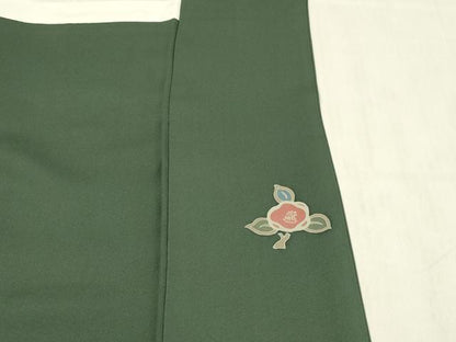 平和屋着物■訪問着 作家物 駒刺繍 花丸文 枝椿 正絹 逸品 未使用 DABC9700qp