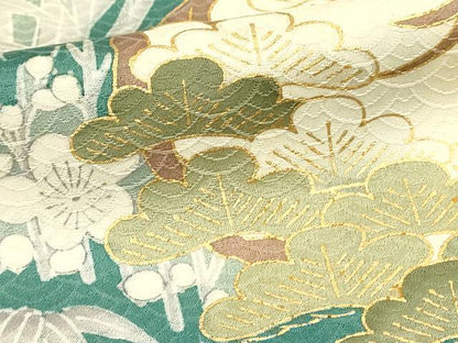 平和屋着物■豪華色留袖　松竹梅　金彩　正絹　逸品　DABC9701qp