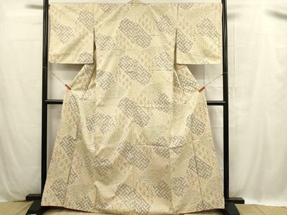 平和屋着物■上質な紬　吉祥文　正絹　逸品　DABC9702qp