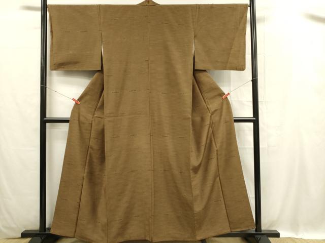 平和屋着物■上質な紬 横段文 正絹 逸品 DABC9706qp